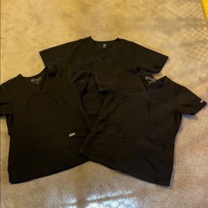 Black scrub top bundle